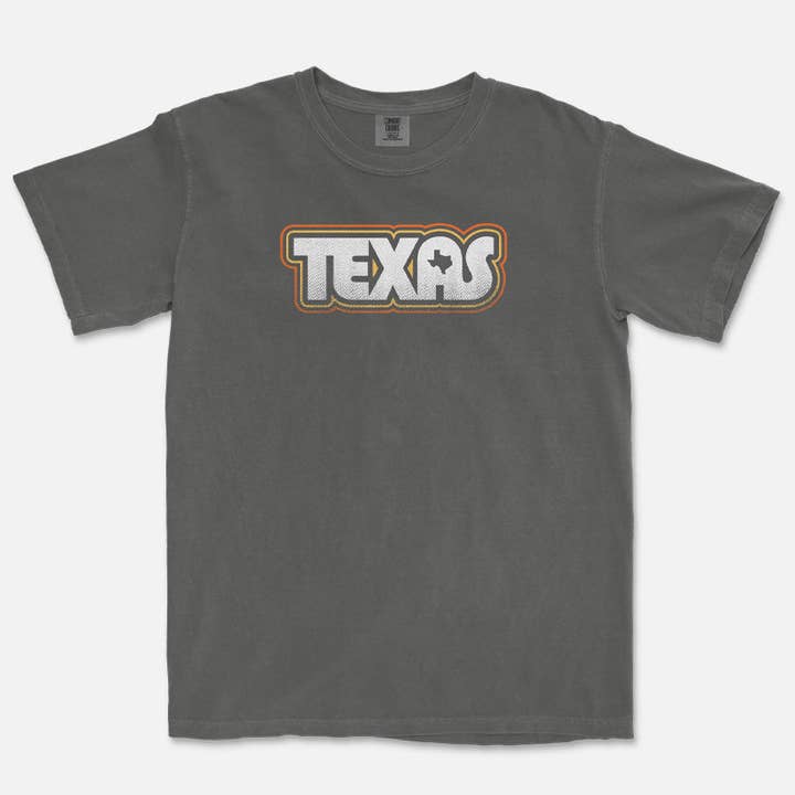 Gusto Graphic Tees - Wholesale Screen Printed T-Shirt - Unisex - Retro Texas T-Shirt | Comfort Colors 1717 Vintage Texas Tee