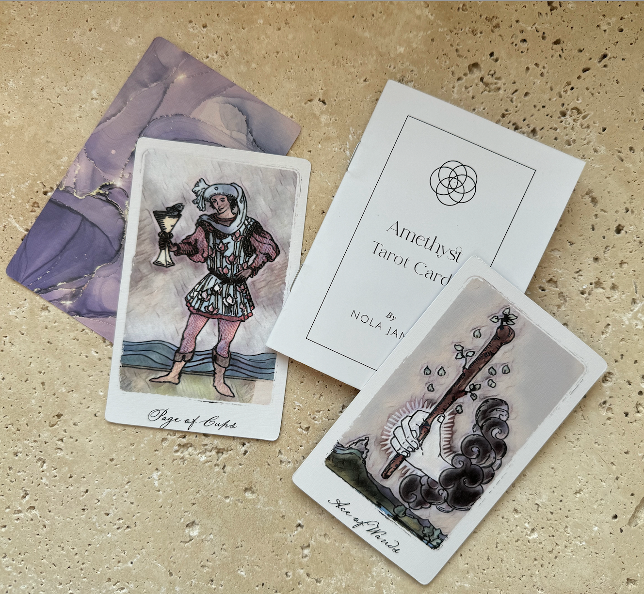 NOLA JAMES - Wholesale Tarot Cards - Amethyst Tarot Cards- Based on Rider Waite Tarot  3