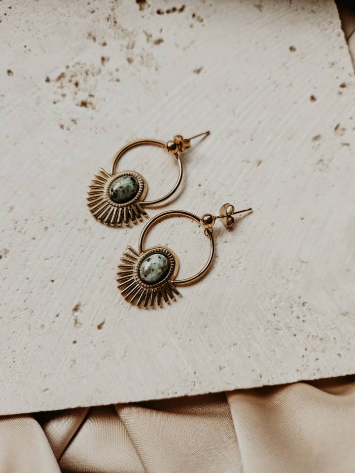 Boho Style Turquoise Dangle Earrings for wholesale by Lotus & Lace Designs