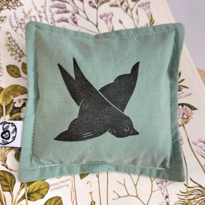 Hand-Printed Cotton Lavender Bag - Swift for wholesale by Tina Williams