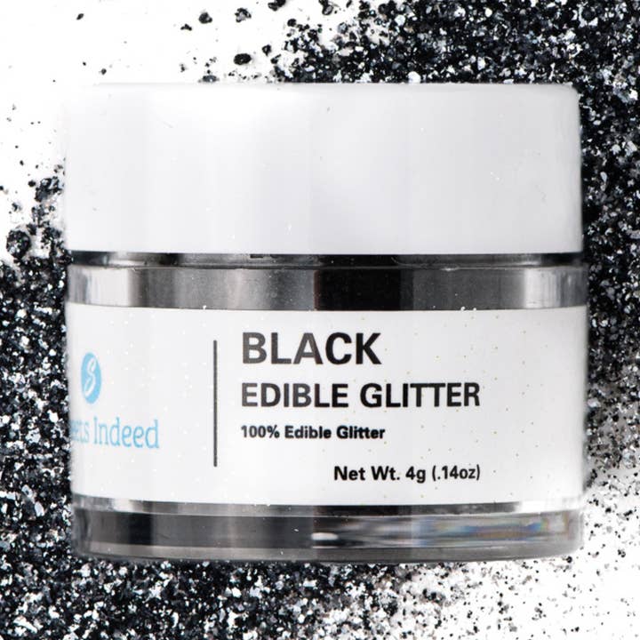 Sweets Indeed - Wholesale Sprinkles - Black Edible Glitter 4g0