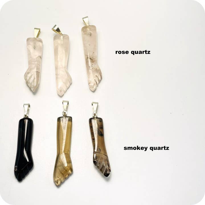 Rock Paradise - Wholesale Individual Charm/Pendant - Crystal Figa Hand Pendant Protection Stone Amulet5