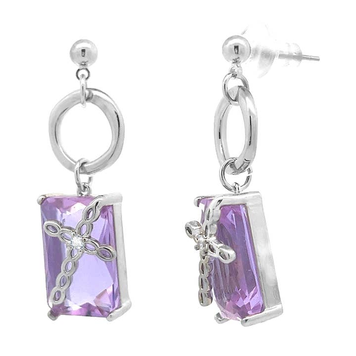 Strass Cross Ørering - OMQ20240502 for engroshandel hos AMORINO SRL