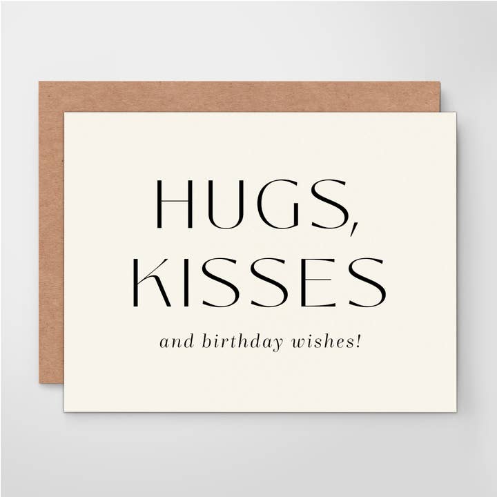 Carte d'anniversaire mignonne - Câlins, bisous et vœux d'anniversaire pour la vente par Assar