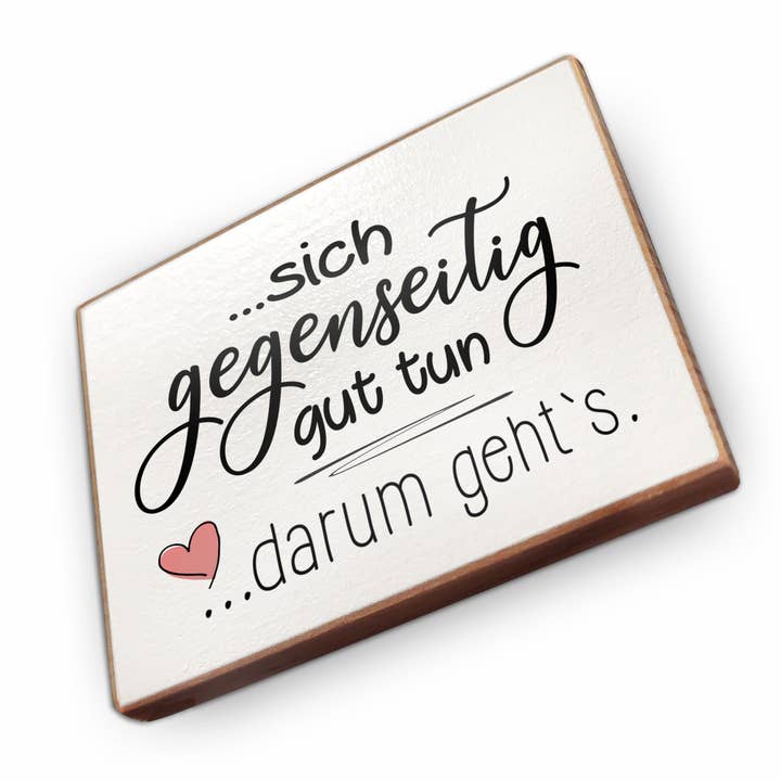 Magnete da frigorifero in legno di faggio - Farsi del bene a vicenda per la vendita all'ingrosso da parte di wammi