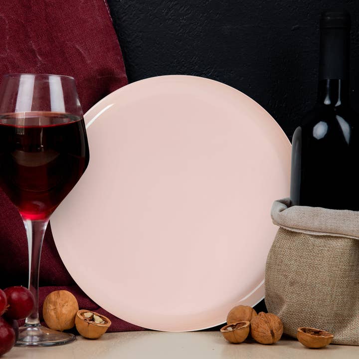 Smarty had a Party - Wholesale Disposable Plate - 10" Pink Flat Round Plastic Dinner Plates - 120 pcs7