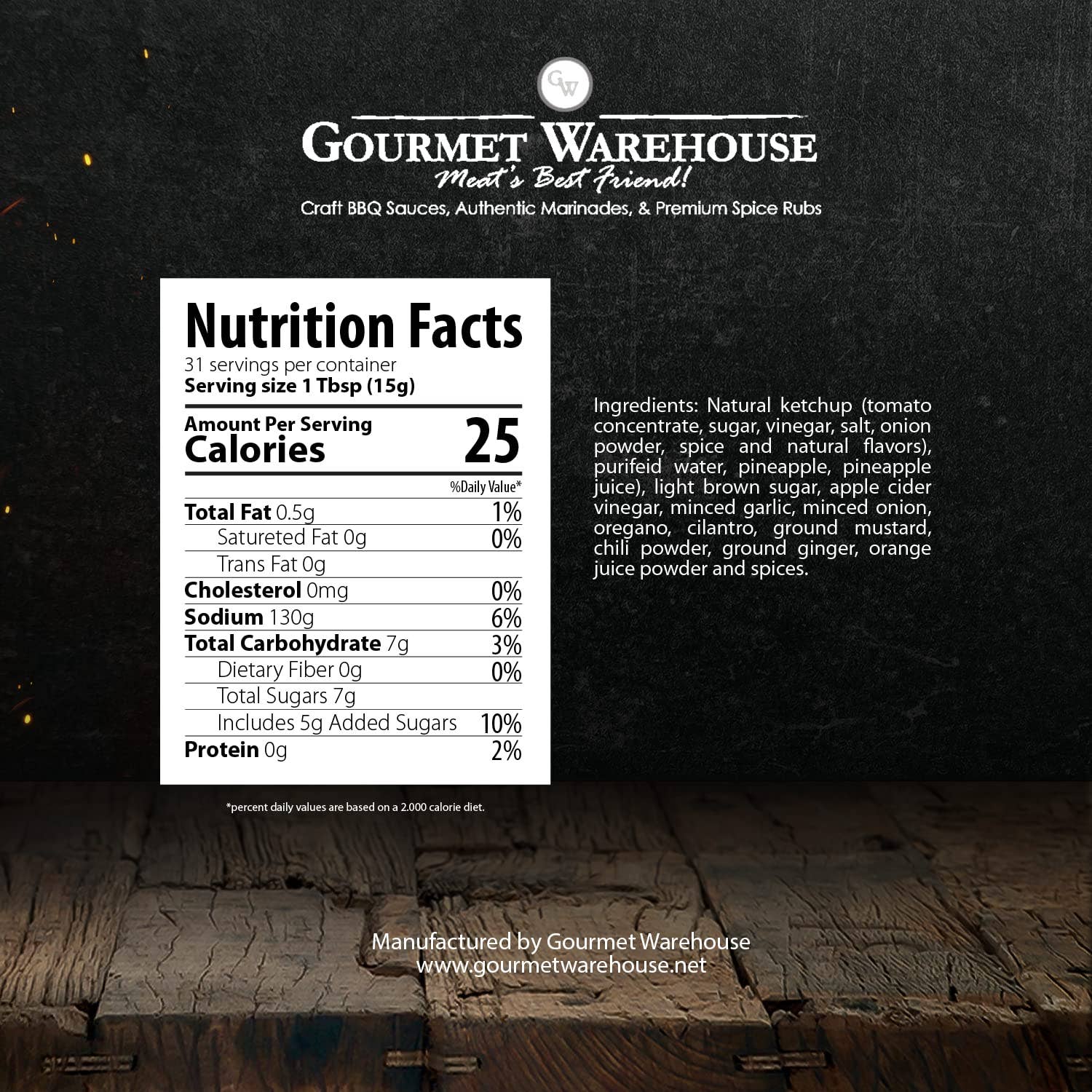 Gourmet Warehouse Brands - Wholesale BBQ Sauce - Gourmet Warehouse Hawaiian BBQ Sauce2