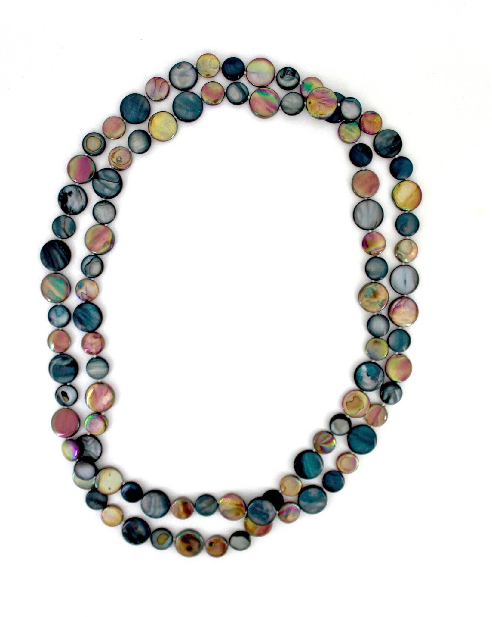 Sea Lily - Wholesale Beaded/Pearl Necklace - 2018 - Chocolate/Black Single Strand MOP0