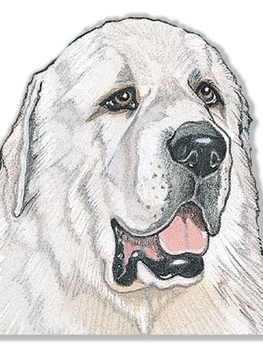 Great Pyrenees Magnet Wooden for wholesale by Pipsqueak Productions