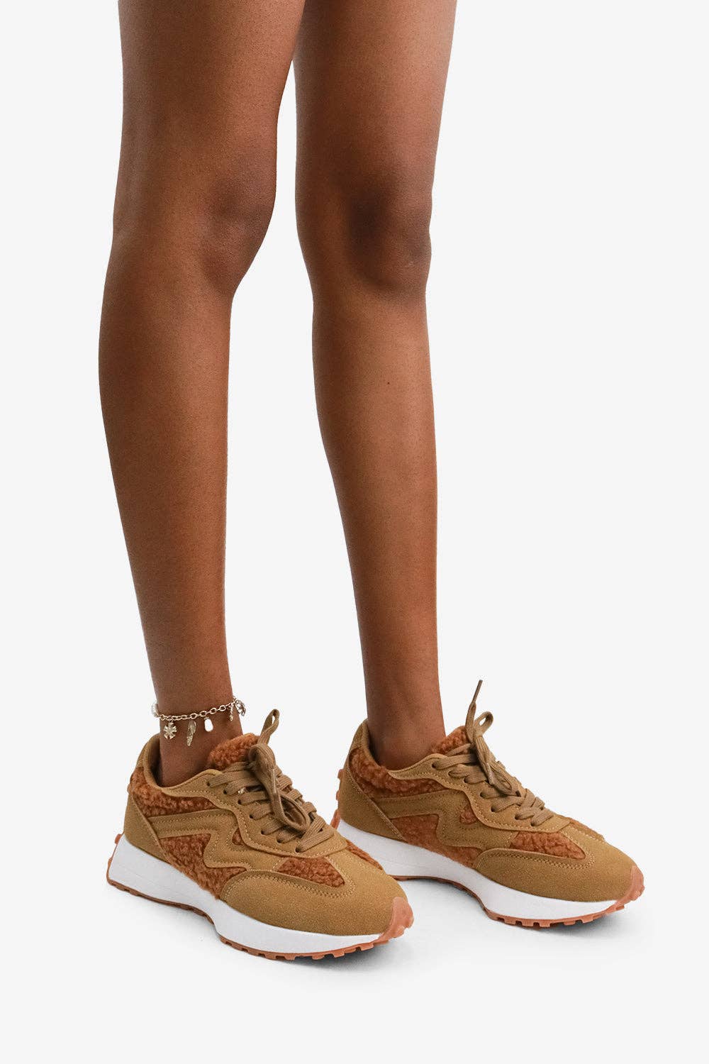 Lemonade Shoes - Wholesale Lifestyle Sneakers - Women's - CALINO - Suede Sneaker w/ Shearling Detail and Chunky Sole19