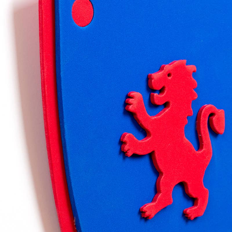 KALID MEDIEVAL - Wholesale Klassiek speelgoed - Kinderen - SCHILDSCHUIM SOFTIK BLAUW MET LEEUW - ST7491