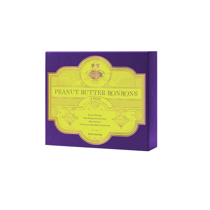 Vosges Haut-Chocolat - Wholesale Chocolate Box - Milk Chocolate Peanut Butter BonBons w/ Himalayan Sea Salt