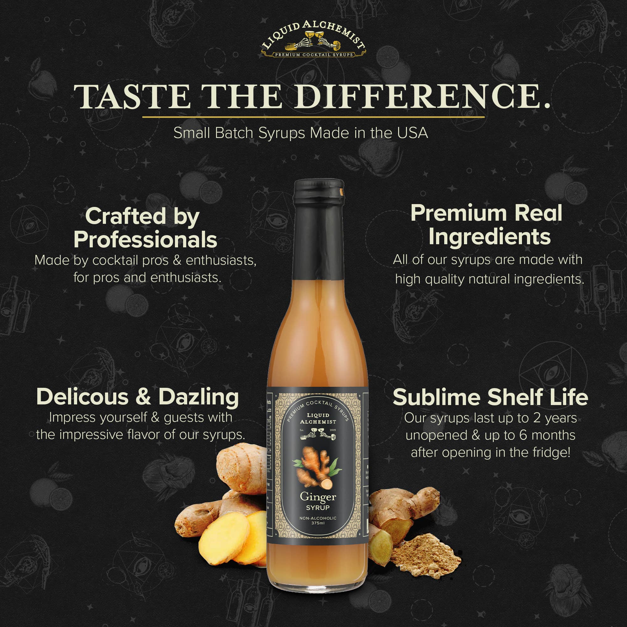 Liquid Alchemist Syrups - Wholesale Cocktail Mix/Syrup - Ginger Cocktail Syrup3