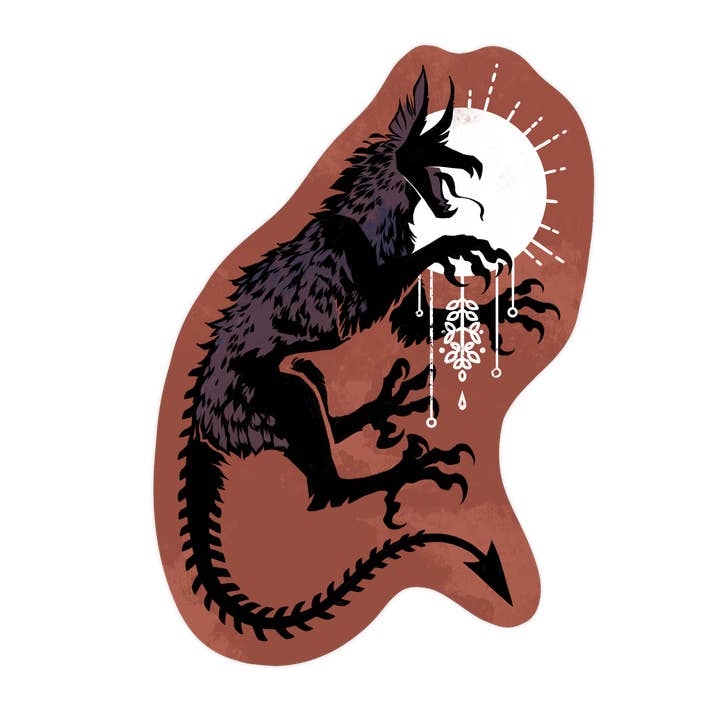 Autocollant en vinyle - Rosée de lune pour la vente par Kirin Koncept