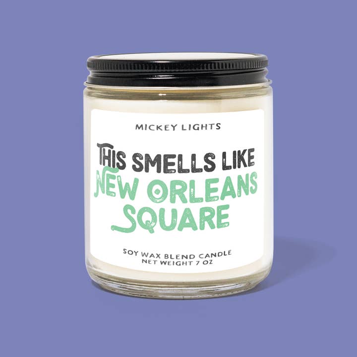 New Orleans Square | 7 oz Soy Blend Candle for wholesale by Mickey Lights