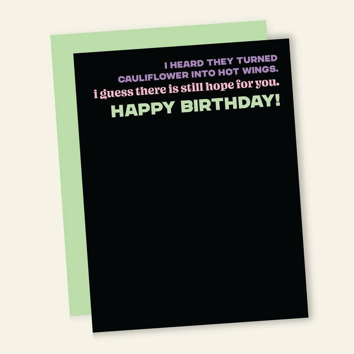 Cauliflower Potential | Divertida tarjeta de felicitación de cumpleaños para venta al por mayor de That’s So Andrew