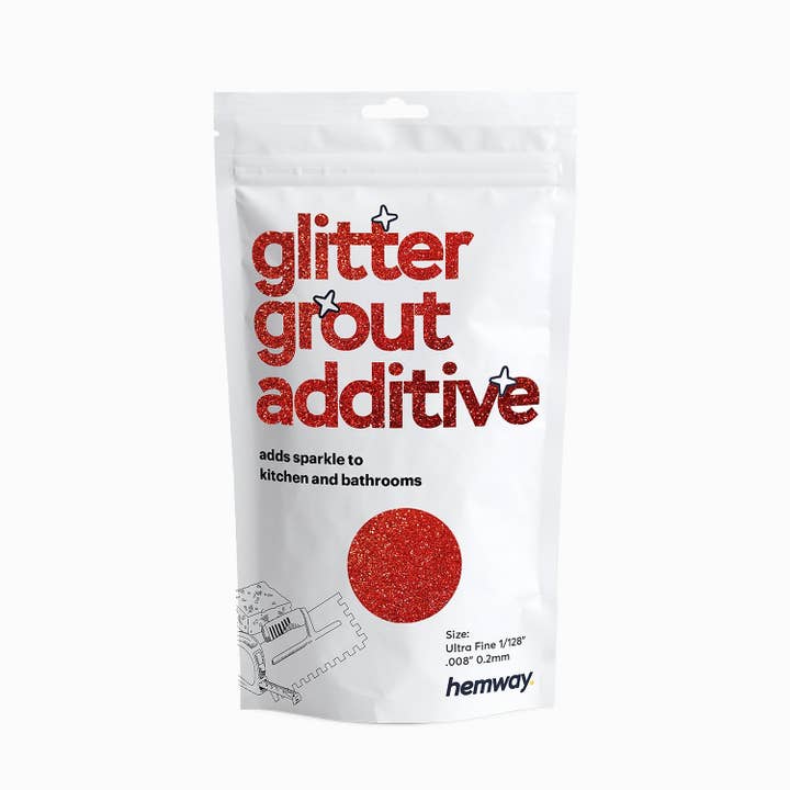 Glitter Grout Additive Red Holographic Microfine 100g for wholesale by Hemway