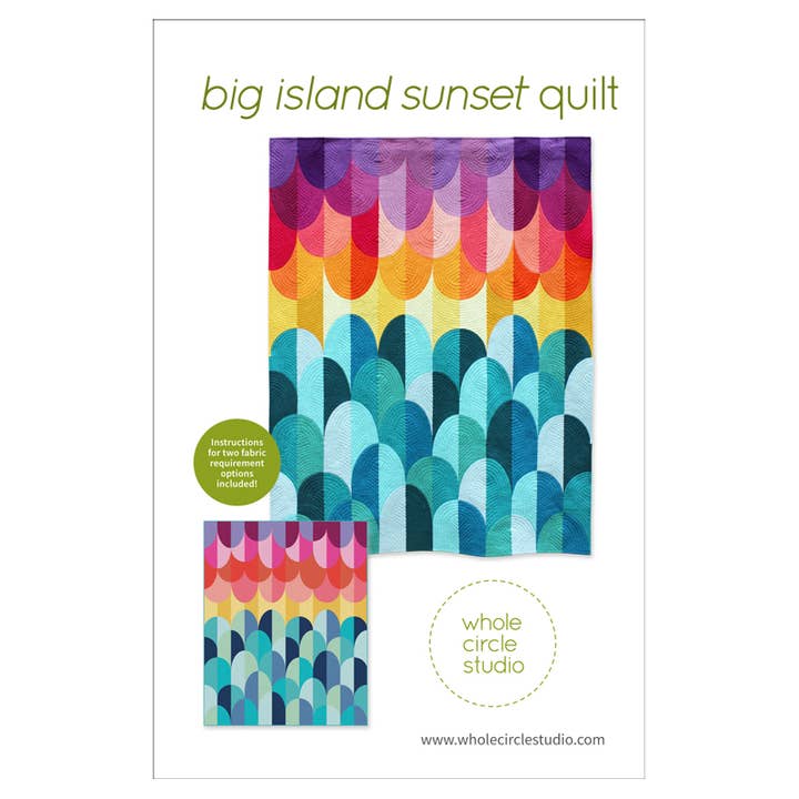 Big Island Sunset Quilt Pattern for wholesale by Whole Circle Studio