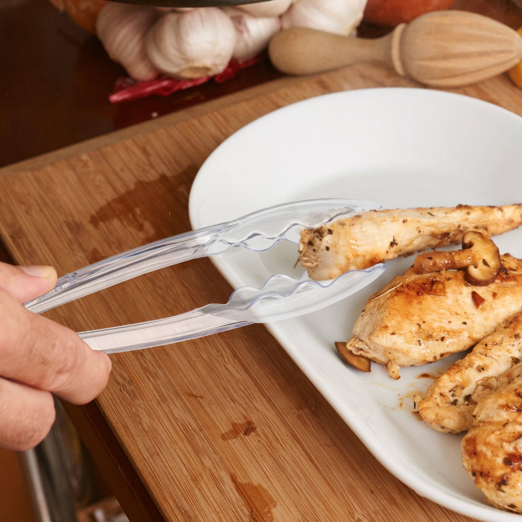 Smarty had a Party - Wholesale Disposable Servingware - 9" Clear Disposable Plastic Serving Tong - 1 pc7