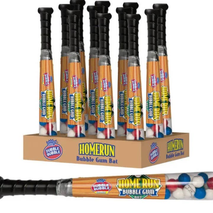 Majestic Wholesale - Wholesale Chewing Gum - Dubble Bubble Homerun Baseball Bat with Gumballs 6.6oz