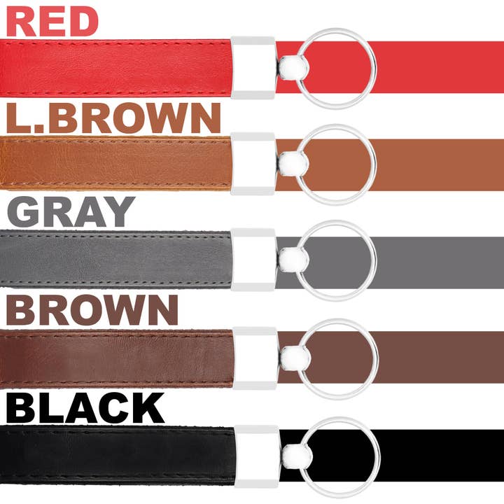 Londo - Wholesale Keychain - Unisex - Leather Personalized Keychains - (3 Pack) Custom Leather Key Chains, Engraved Elegant Keyrings with Sturdy Rings for Keys4