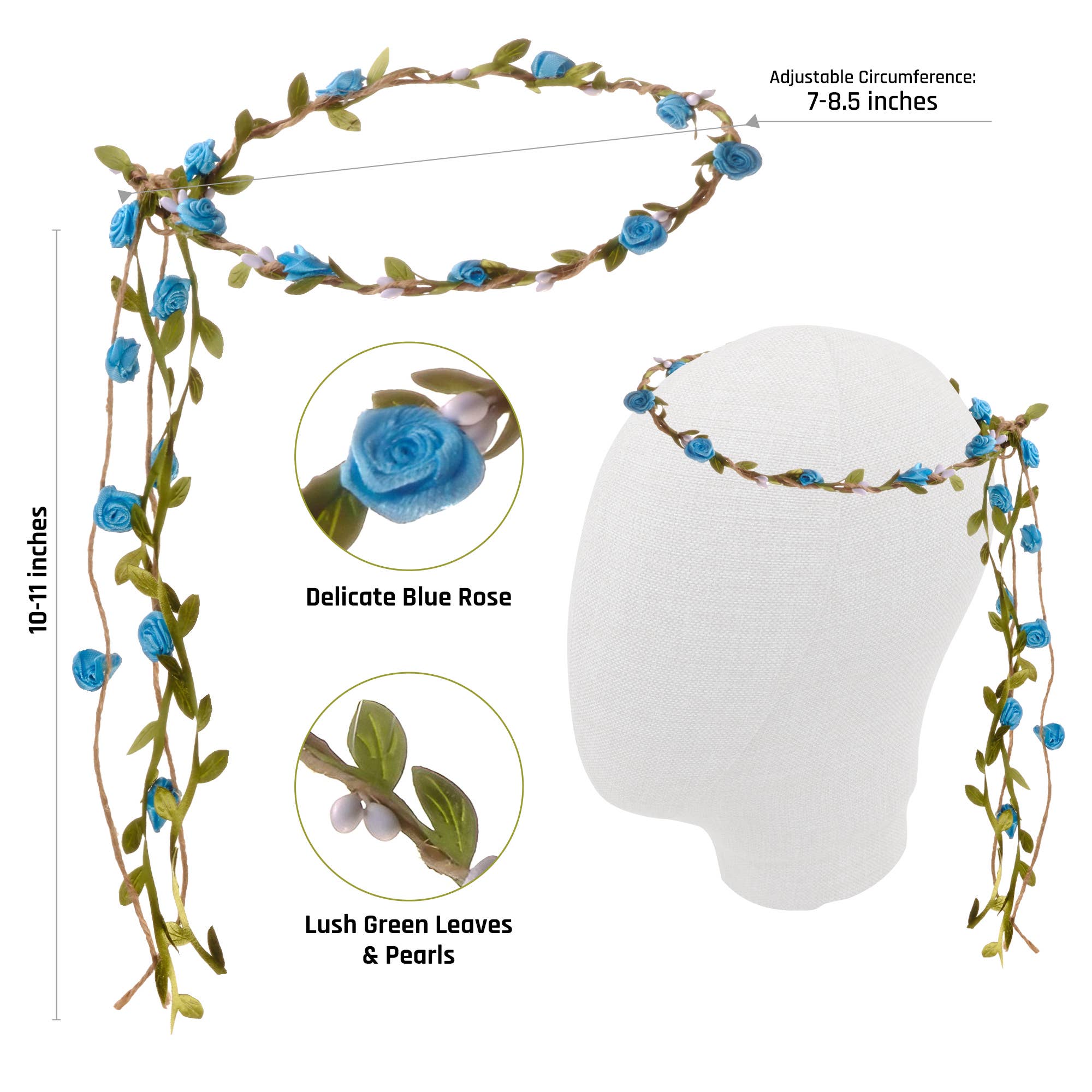 Funcredible – wholesale Costume – Women's – Blue Fairy Costume Accessories Set - Fairy Wings, Crown2