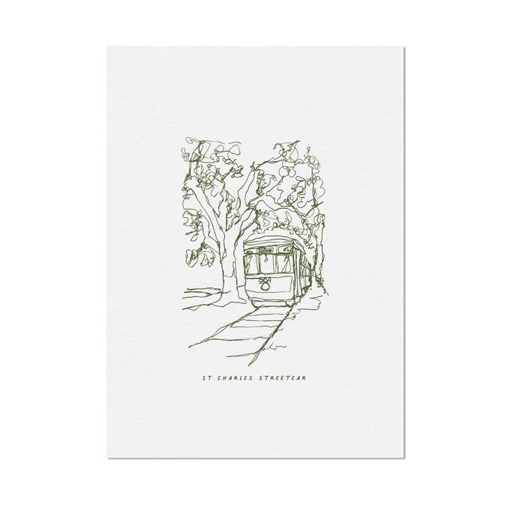 New Orleans Streetcar Contour Kunstdruck für den Großhandel von Statement Goods