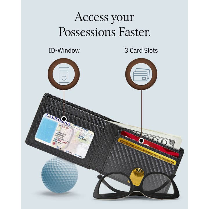 Access Denied Accessories - Wholesale Wallet - Men's - Bifold Wallets For Men Slim Wallet Leather RFID Pull Strap 7