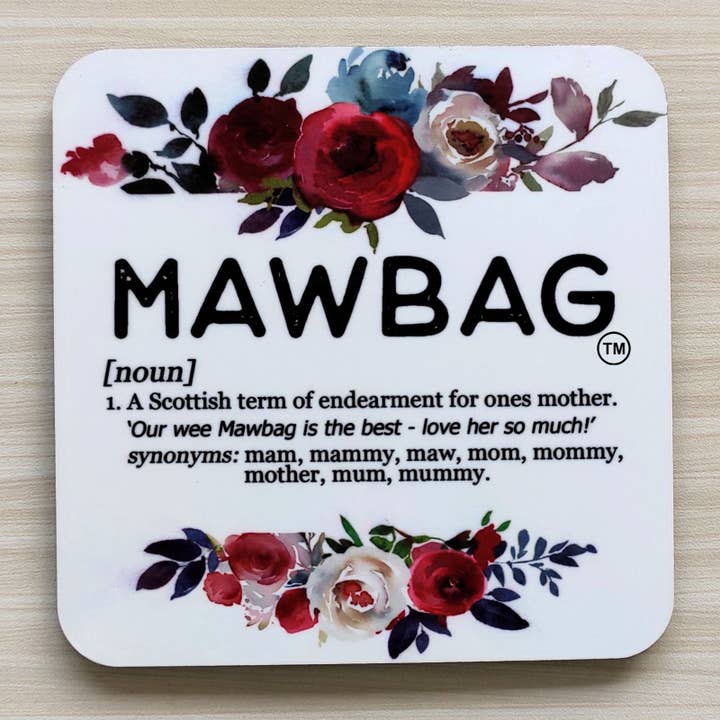 Mawbag Coaster Scottish Mum Wine Drinks Coaster Gift for Mum for wholesale by Mawbag