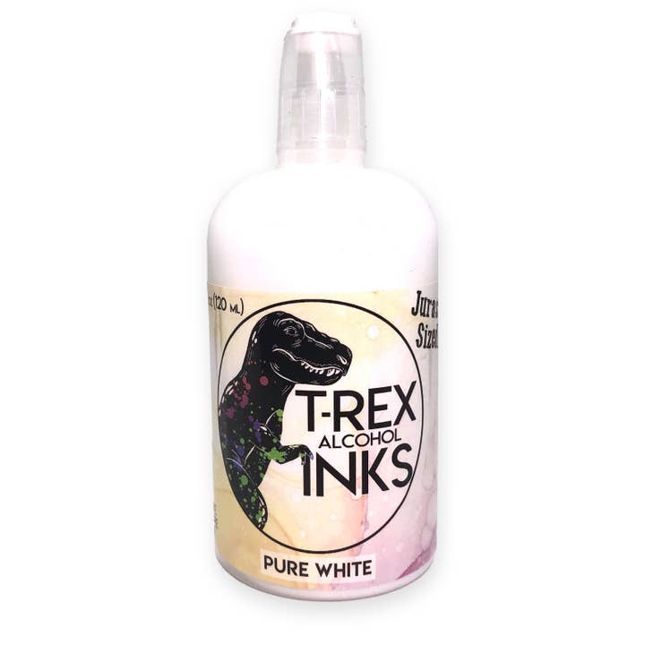 PURE WHITE Alcohol Ink Jurassic Sized 4oz for wholesale by T-Rex Inks