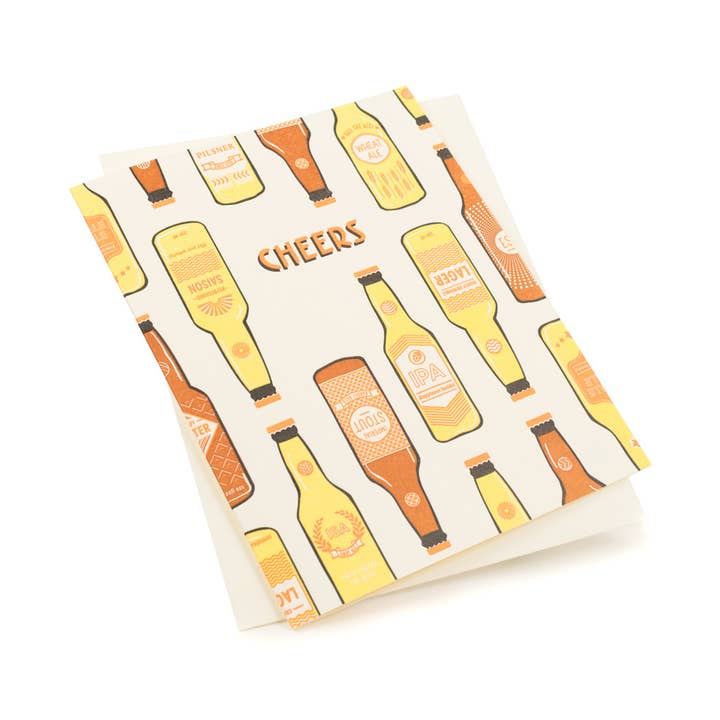 Porchlight Press Letterpress – Großhandel Glückwunschkarte – Cheers Craft Beer Karte2