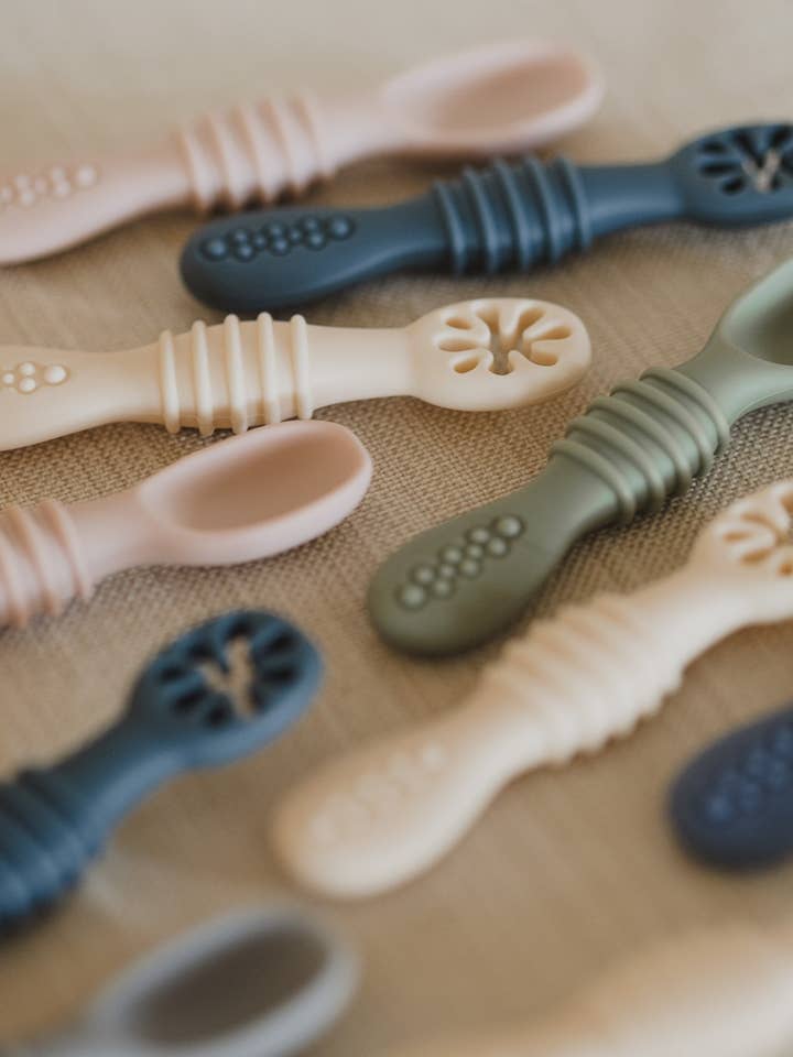 Silicone learning spoons for wholesale by Micasso & Co