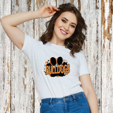 Trendy Transfers – Engroshandel Sublimationstryk – Bulldogs Orange/Sort #1 DTF-overførsel0