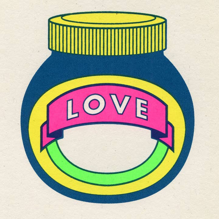 Basil & Ford – wholesale Art print – Love - A4 Screen Print2