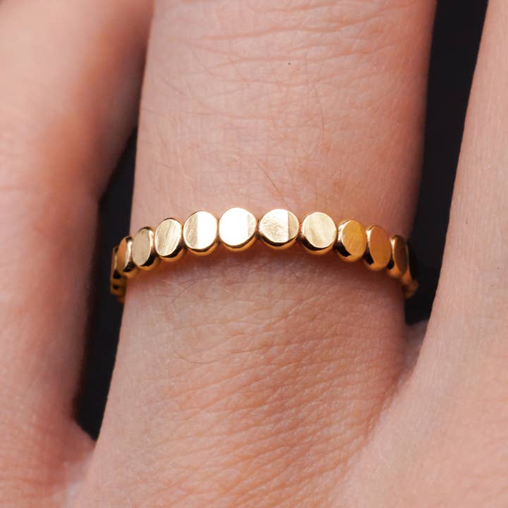 Hannah Naomi - Wholesale Band/Stacked Ring - Bead Ring, 14K Gold Fill