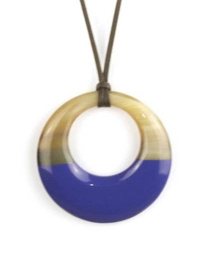Small Indigo-Blue Lacquered Irregular Pendant for wholesale by rivêt - L'Indochineur