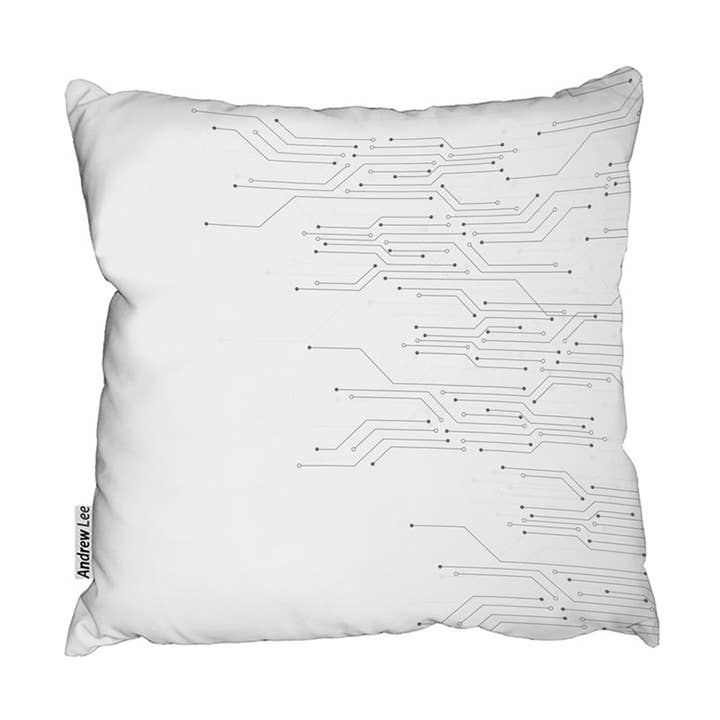 Kussens - digitale achtergrond met technologie printplaat (Kussen) voor wholesale door Benjamin Tate Design