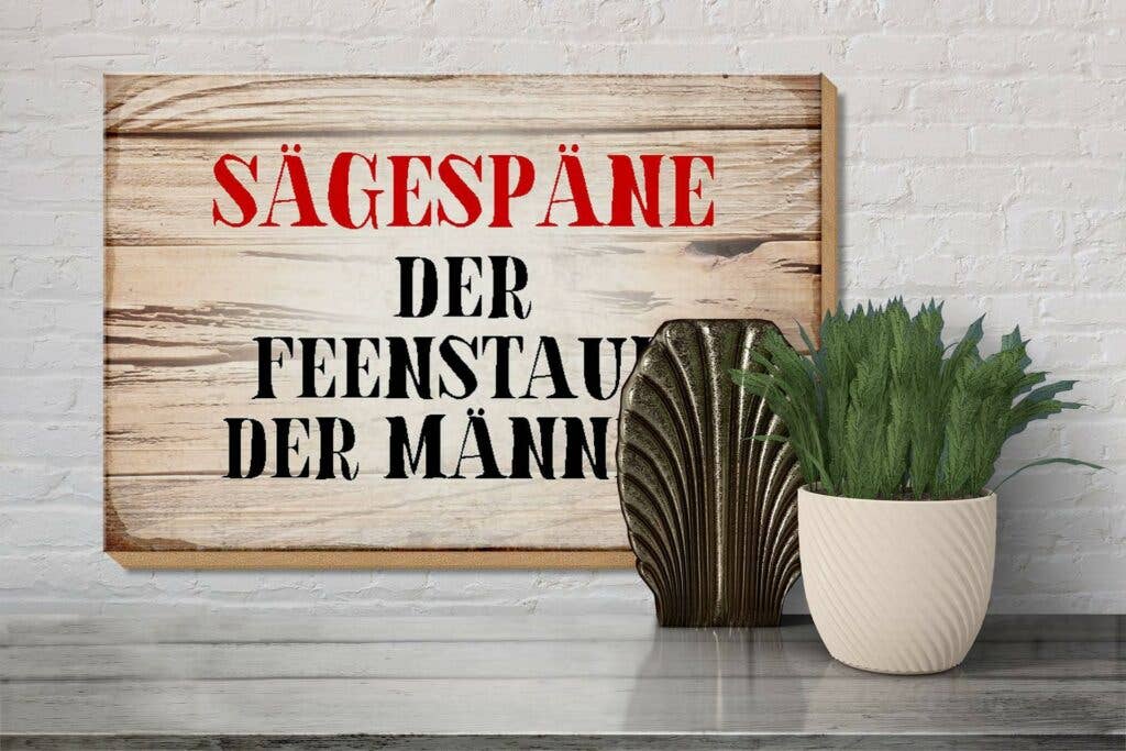 Femer – wholesale Sign – Wooden sign saying 30x20 cm sawdust fairy dust of men decorative sign wooden sign3