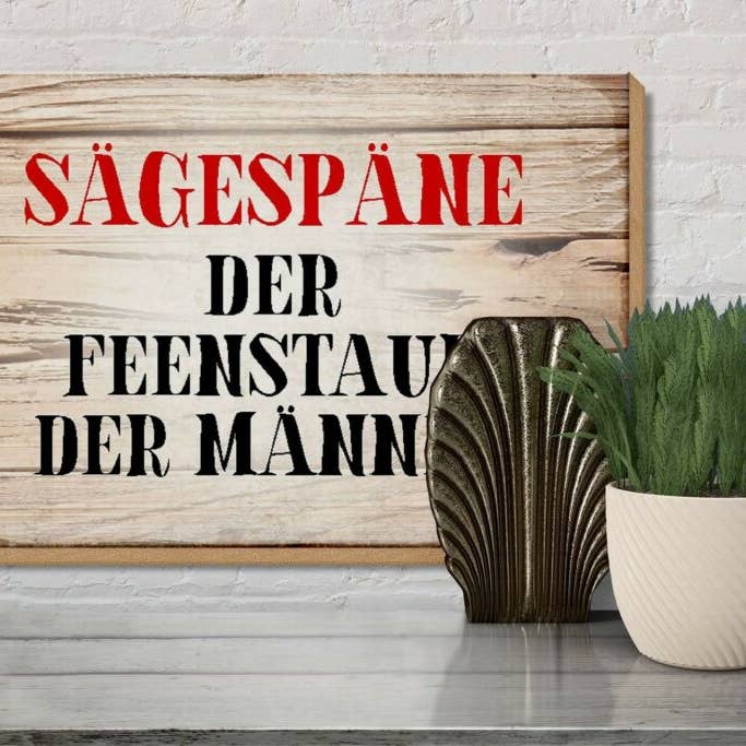 Femer - Wholesale Sign - Wooden sign saying 30x20 cm sawdust fairy dust of men decorative sign wooden sign3