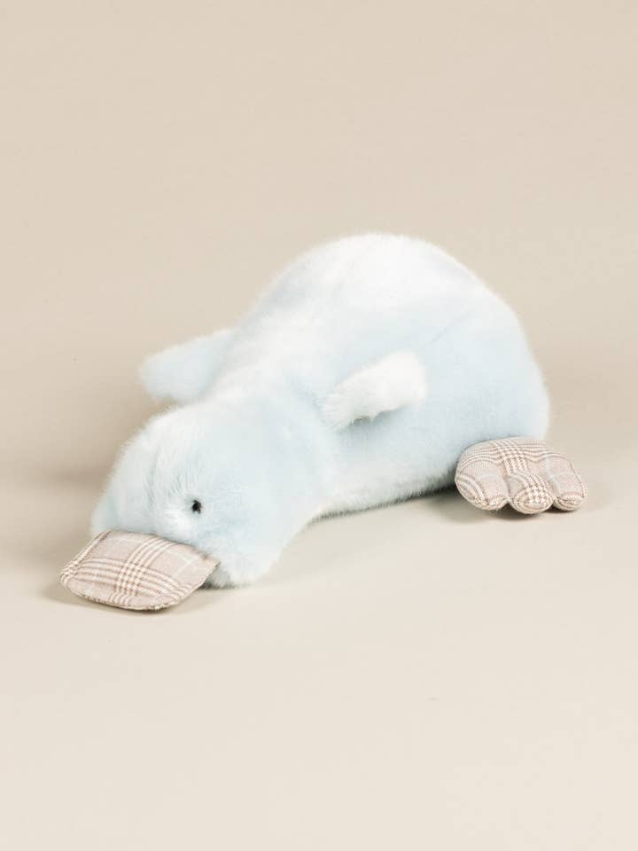 Aglae the Duck | Sky Blue | Scottish Print for wholesale by pamplemousse peluches