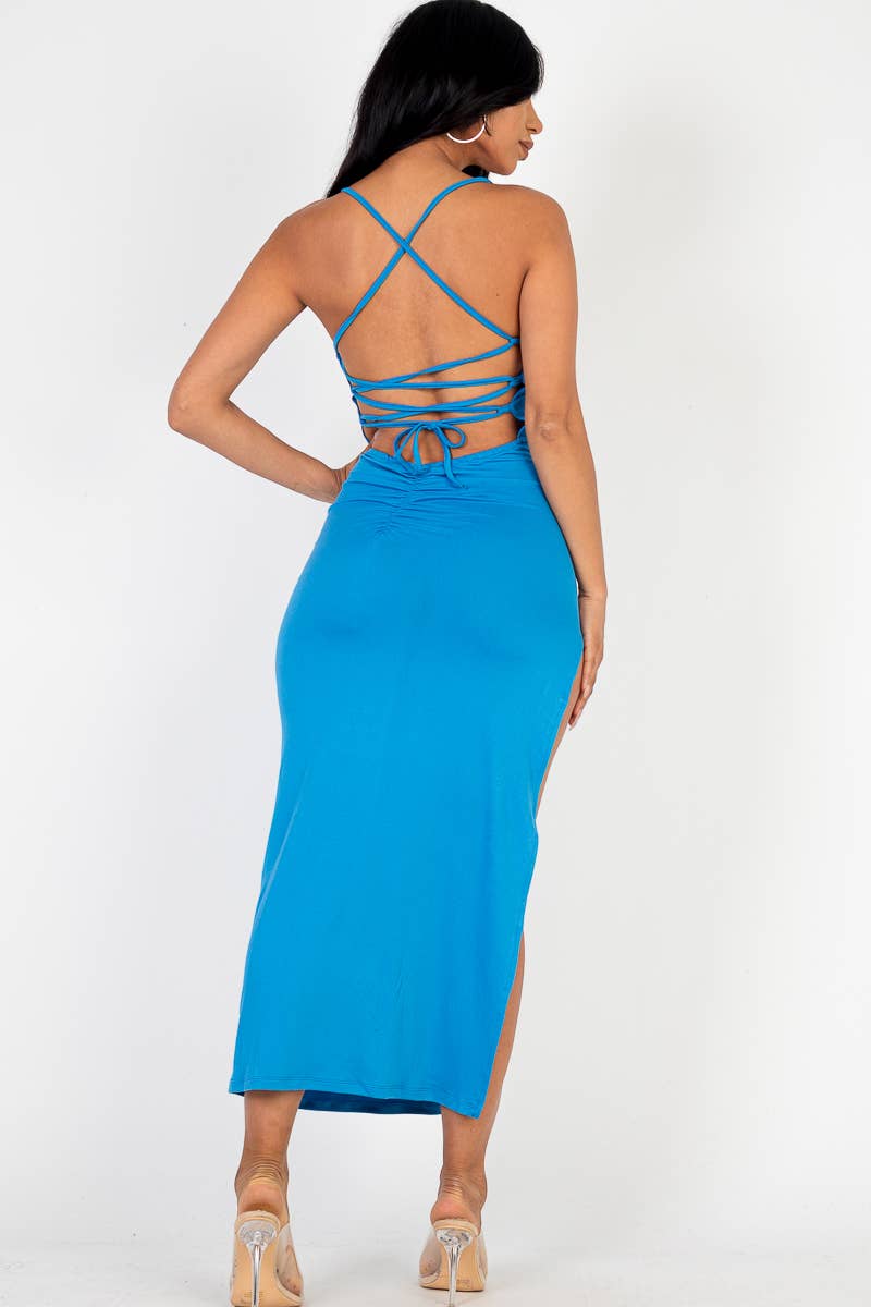 CAPELLA APPAREL - Vente Robe – femme - Robe maxi fendue style cami élégante13