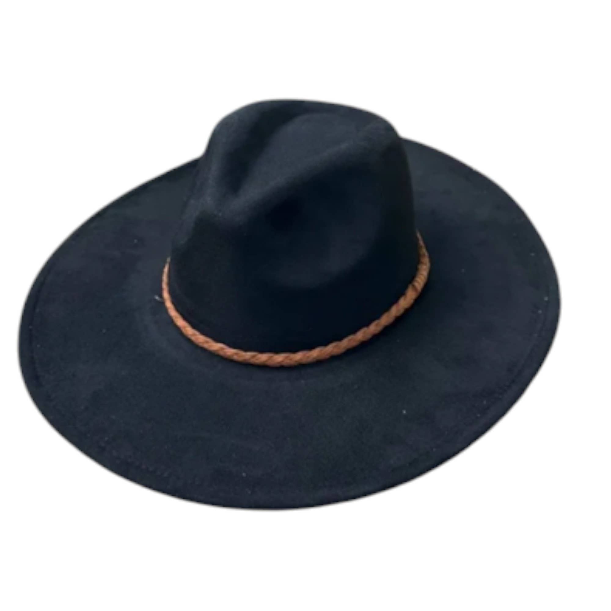 Portia Hat – wholesale Fedora - Unisex – Wide Brim Vegan Suede Hat – Classic & Stylish 0
