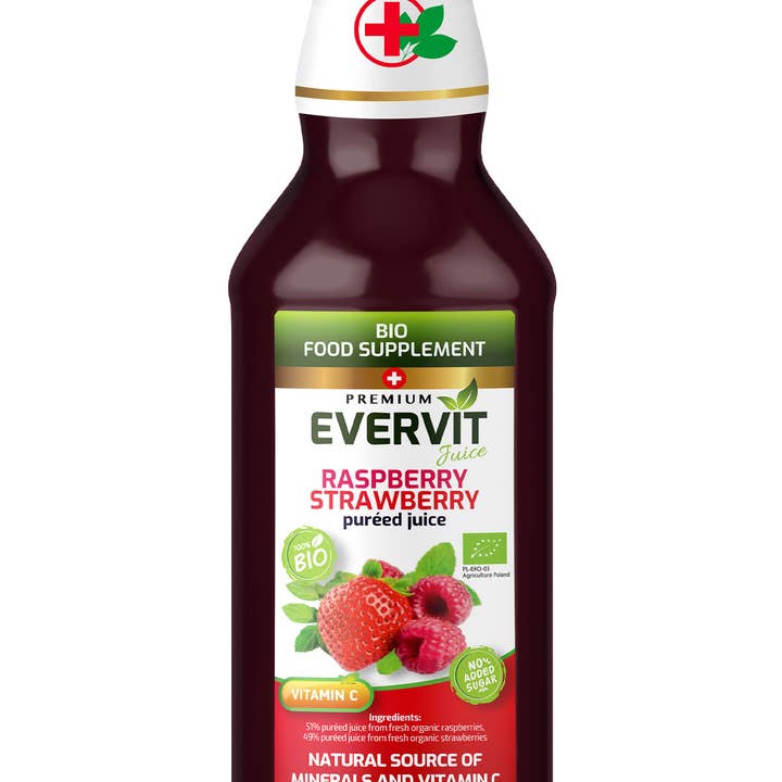 Evervit Juice - Wholesale Oral Supplement/Vitamin - Raspberry Strawberry Supplement