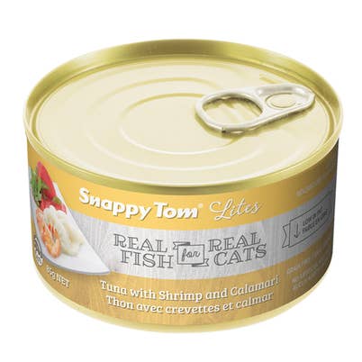 Snappy Tom Lites® 3oz - Tuna with Shrimp & Calamari and other Purchase Wholesale cat wet food. Free Returns & Net 60 Terms on Faire trending on Faire.