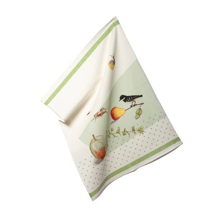 Hellen van Berkel HeartMadePrints - Wholesale Tea Towel - Apple tea towel 100% bio linen