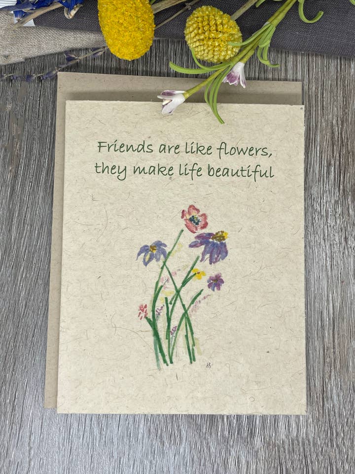 Plantable Card | Friendship | Beautiful Friends for wholesale by 1 Simple Seed
