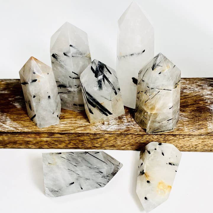 Rock Paradise - Wholesale Spirituele steen/kristal - Tourmalijn Rutielkwartspunten per Gewicht4