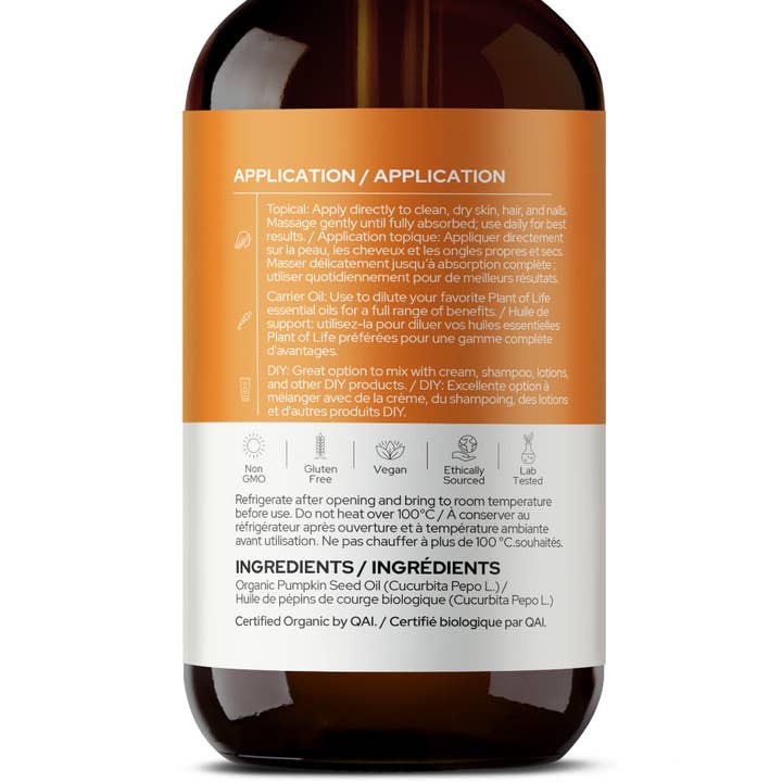 Plant of Life – wholesale Hårolja – Pumpafröolja - 4oz / 120ml4