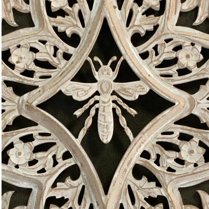Wilco Home - Wholesale Wall Accent - Queen Bee 3-D Carved Wood Wall Art Panel