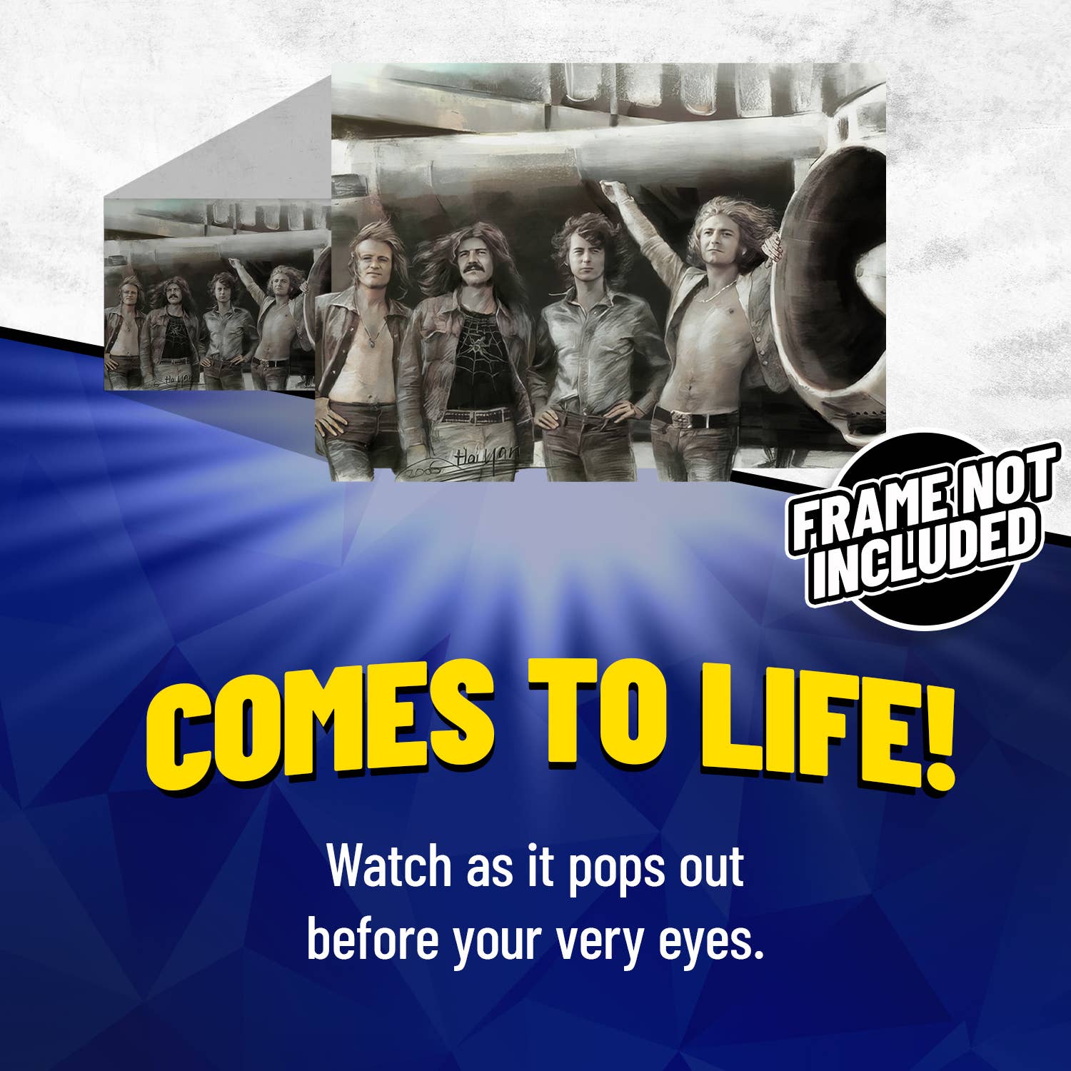 Lentics - Wholesale Art Print - Led Zeppelin Classic Rock Band 3D Lenticular Print Art1